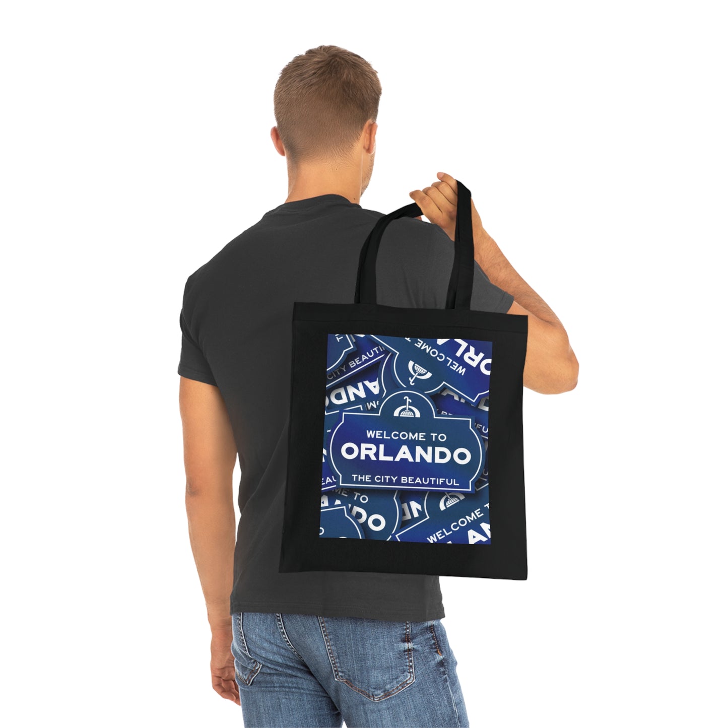 Orlando Souvenir Tote Bag – "Welcome to Orlando" City Beautiful Cotton Shopper