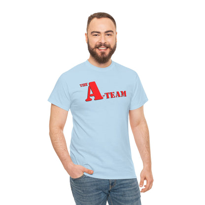 A-Team Graphic Tee — Retro Red Logo Vintage Crew T-Shirt