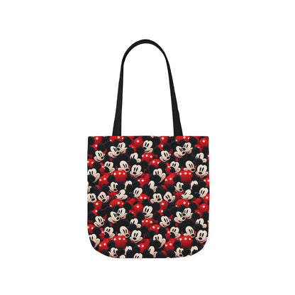 Mickey Mouse Canvas Tote — Retro Cartoon Character Allover Print