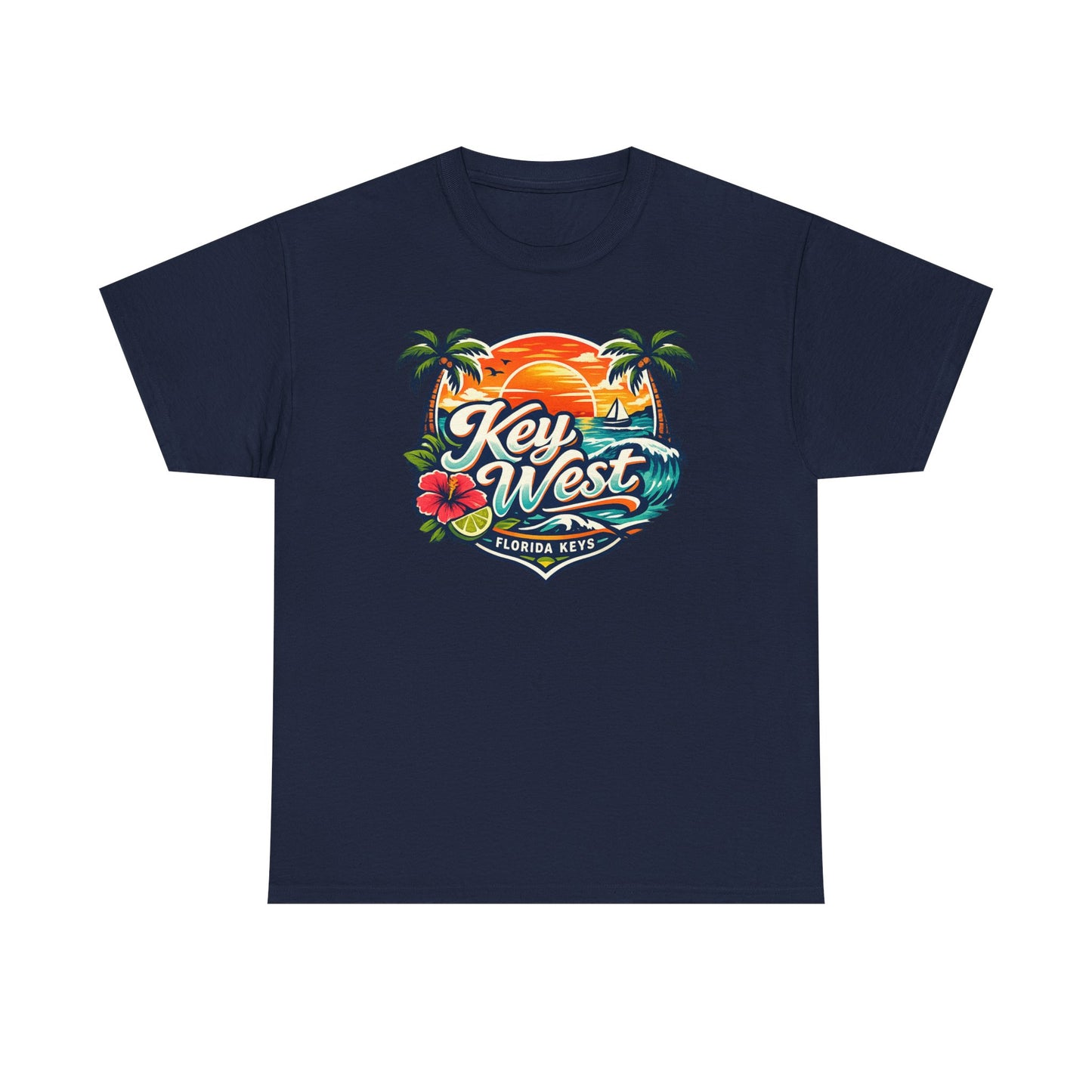 Key West Florida Keys T‑Shirt — Tropical Sunset Palm Beach Souvenir Tee