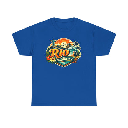 Rio de Janeiro Vintage Travel Tee – Tropical Sunset Beach T‑Shirt