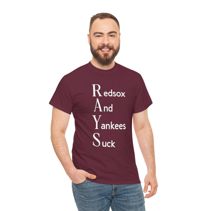 Tampa Bay Rays T-Shirt — "RAYS: Redsox And Yankees Suck" Fan Tee