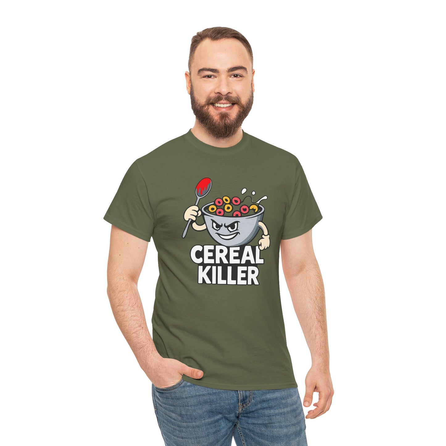 Cereal Killer Graphic Tee — Funny Breakfast Cartoon T‑Shirt