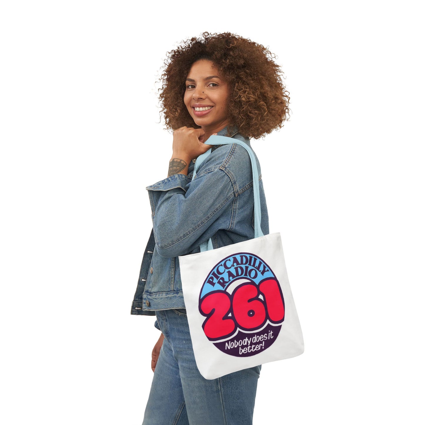 Tote Bag — Retro 'Piccadilly Radio 261' Vintage Logo Canvas Tote