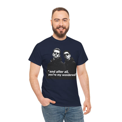 Kane and Bellingham Wonderwall Lyric T-Shirt — ‘and after all, you’re my wonderwall’ Retro Band Tee