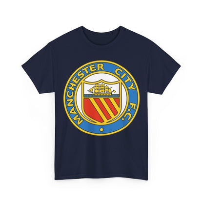 Manchester City Football Club Retro Crest T-Shirt - Retro Soccer Fan Tee