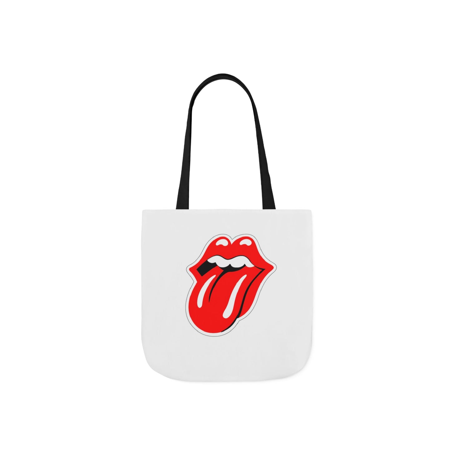 Rock & Roll Tongue Canvas Tote Bag — Retro Lip Graphic
