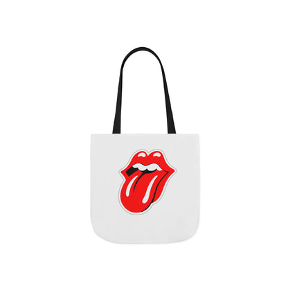 Rock & Roll Tongue Canvas Tote Bag — Retro Lip Graphic