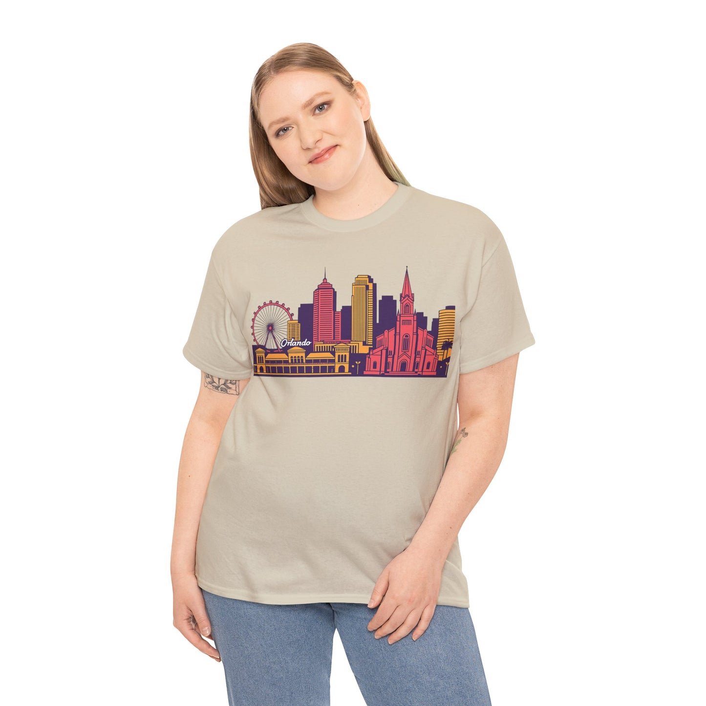 Orlando City Skyline T-Shirt — Colorful Urban Landmark Graphic Tee