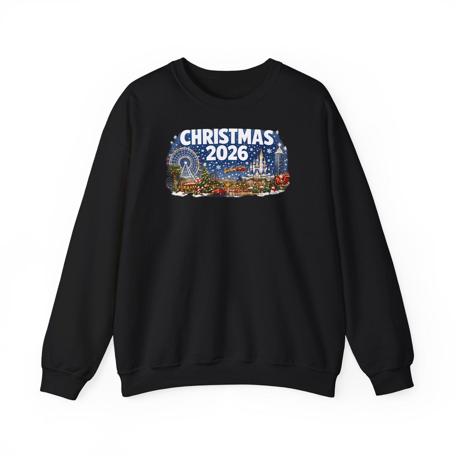 Christmas 2026 Holiday Sweatshirt – Festive Winter Cityscape Crewneck