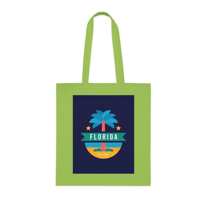 Florida Palm Beach Tote Bag – Retro State Travel Cotton Tote