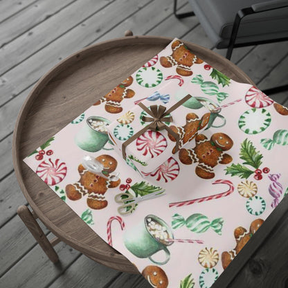 Gingerbread and Candy Canes Wrapping Papers