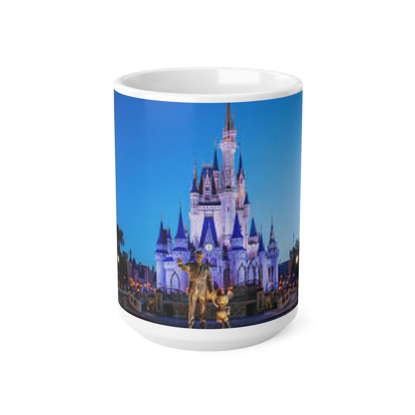 Disney Castle Nightscape Mug — Scenic Theme Park Castle Ceramic Coffee Cup (11oz, 15oz)