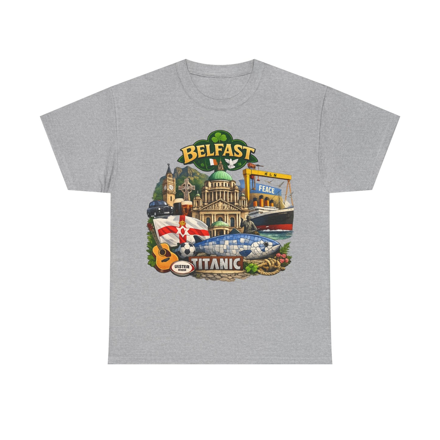 Belfast Collage T-Shirt – Titanic & City Landmarks Souvenir Tee