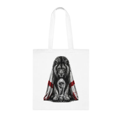 England Lion Tote Bag – Protective Lion Illustration Cotton Tote