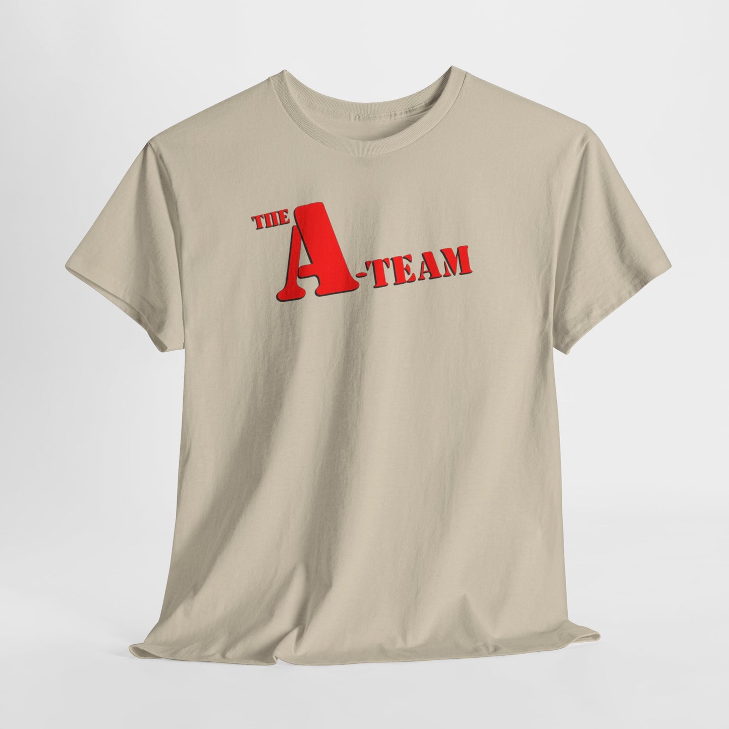 A-Team Graphic Tee — Retro Red Logo Vintage Crew T-Shirt