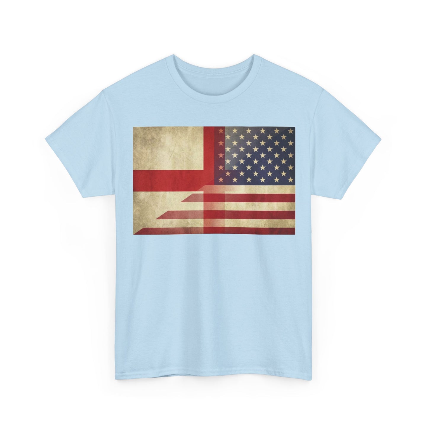 Vintage England-USA Flag T-Shirt — Retro Anglo-American Pride Tee