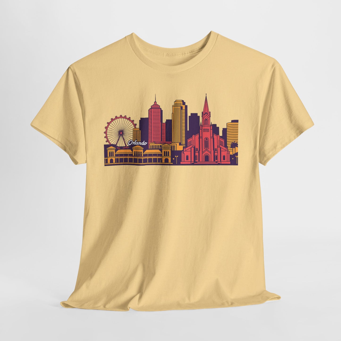 Orlando City Skyline T-Shirt — Colorful Urban Landmark Graphic Tee