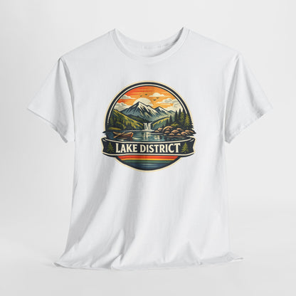 Lake District Graphic Tee — Scenic Mountain & Lake Camping Shirt