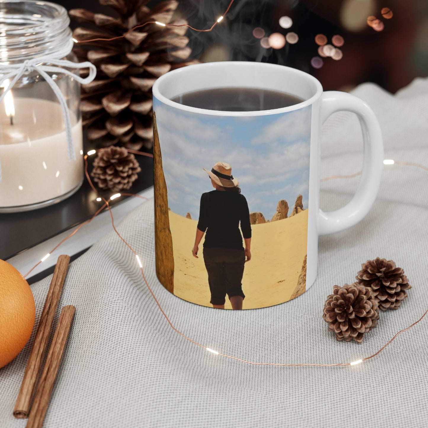 Desert Pinnacles Photo Mug — Scenic Pinnacle Rocks Coffee Cup (11oz & 15oz)