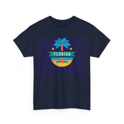 Florida Palm Retro T-Shirt — Sunset Beach Vacation Tee