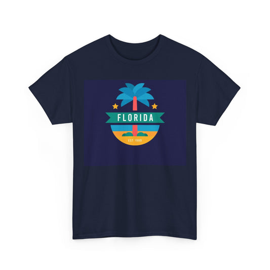 Florida Palm Retro T-Shirt — Sunset Beach Vacation Tee