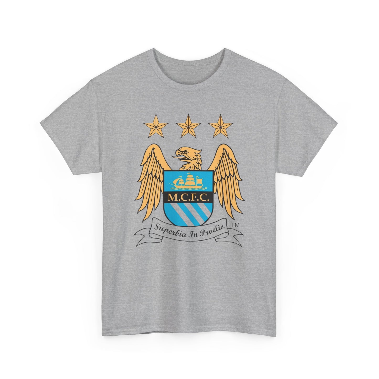 Manchester City Retro Club Crest T‑Shirt — MCFC Vintage Style Club Emblem Tee