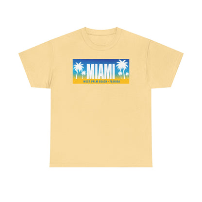 Miami West Palm Beach Vintage Tee — "MIAMI" Beach Palm Trees T‑Shirt