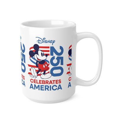 Mickey Mouse 250 Celebrates America Ceramic White Coffee Mug — 11oz & 15oz