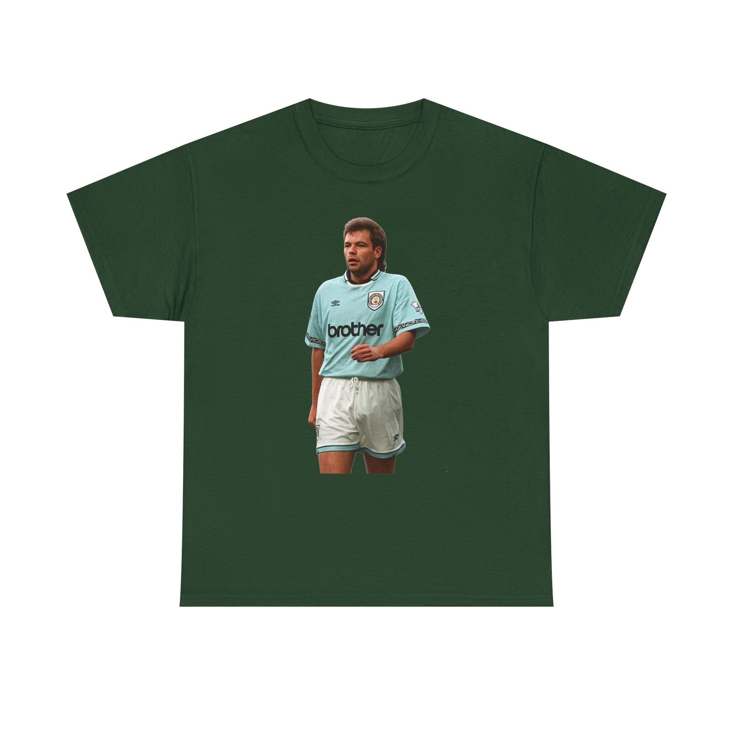 Uwe Rosler Manchester City Legend Graphic Tee - Retro Football Kit Print