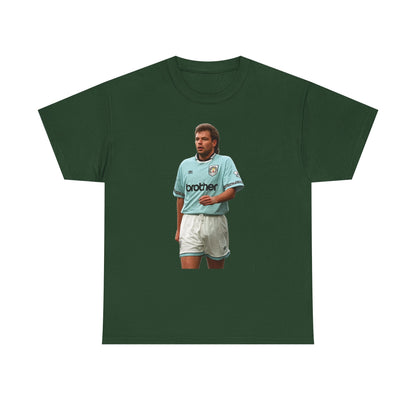 Uwe Rosler Manchester City Legend Graphic Tee - Retro Football Kit Print