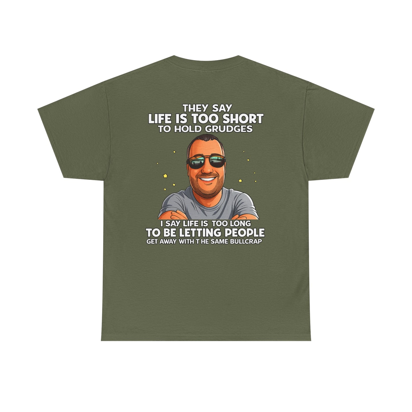 Graphic Tee — “Life Is Too Short” Funny Retro Portrait T-Shirt