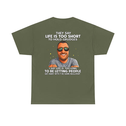 Graphic Tee — “Life Is Too Short” Funny Retro Portrait T-Shirt