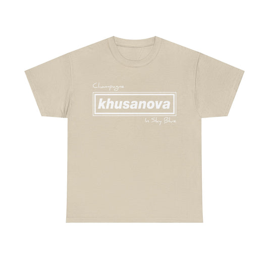 Khusanova Logo T-Shirt — Minimal Black Graphic Tee