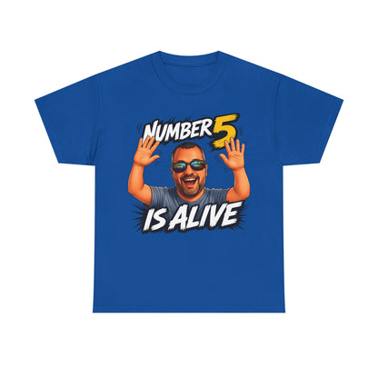Number 5 Is Alive Graphic Tee — Funny Meme Face T‑Shirt