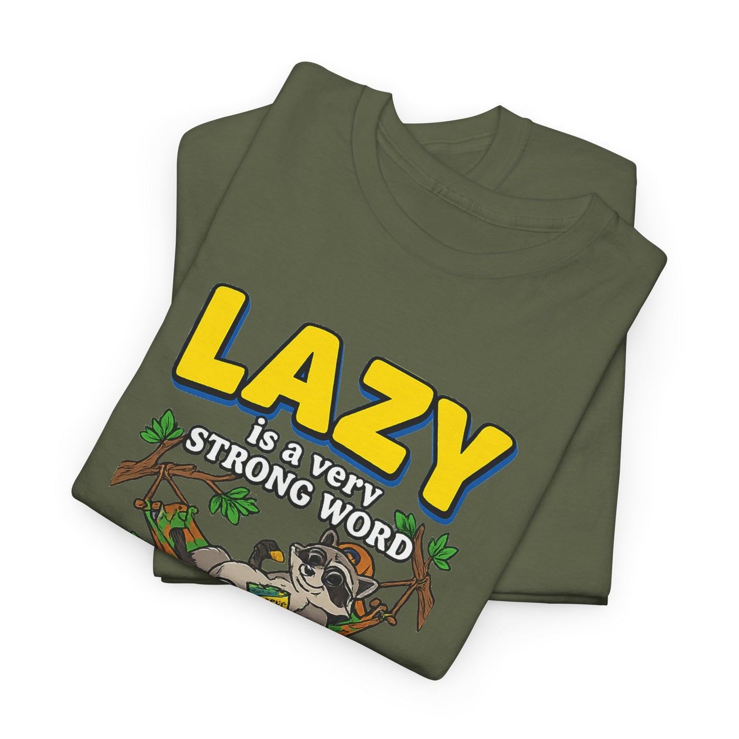 Lazy Is a Strong Word Tee — "Selective Participation" Funny Sloth T-Shirt