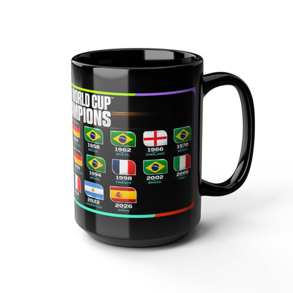 FIFA World Cup Champions Black Mug – All Winning Nations Timeline (11oz/15oz)
