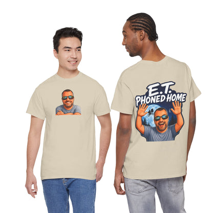 Graphic Tee — "E.T. Phoned Home" Smiling Guy Retro Design