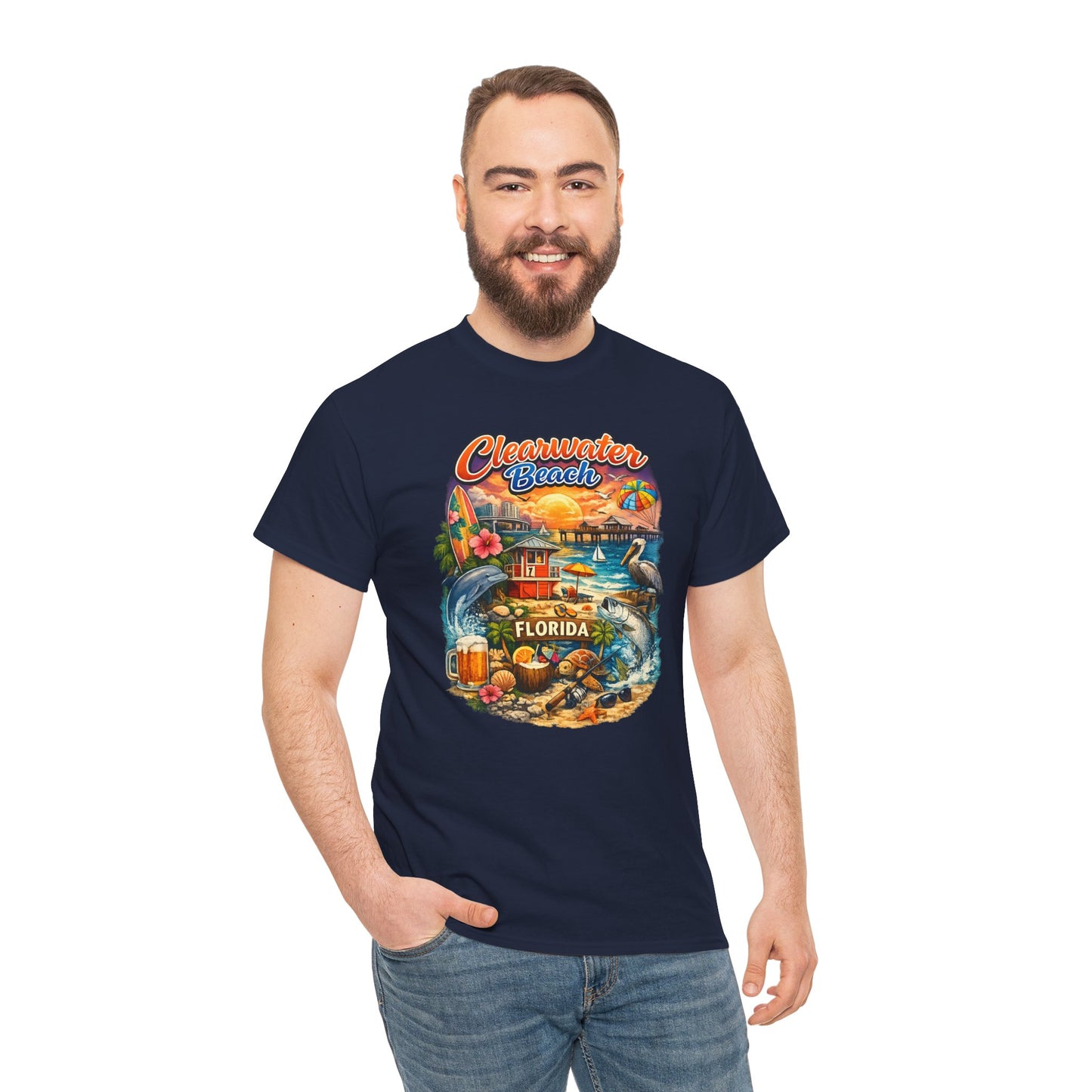 Clearwater Beach Florida Vintage Vacation T-Shirt