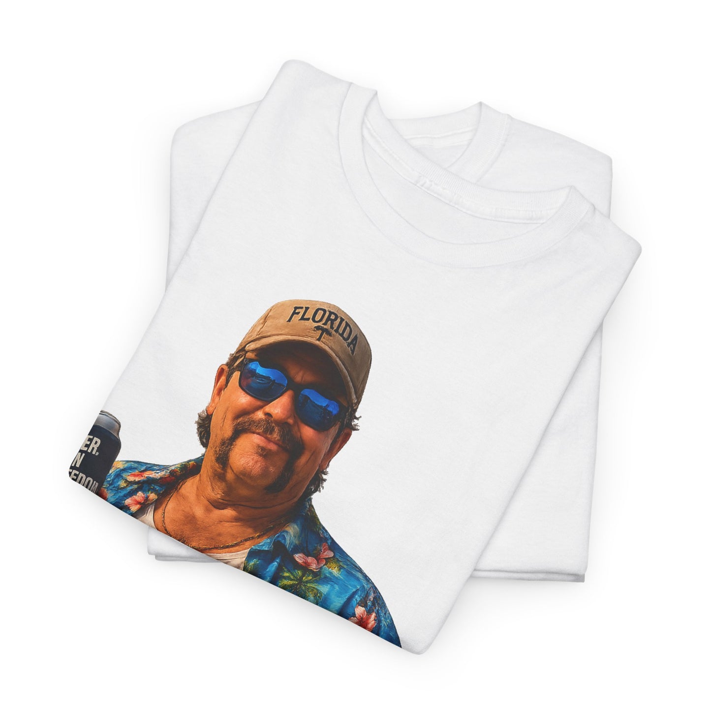 Florida Man Graphic Tee — Funny Vacation Shirt with Hawaiian Shirt Design
