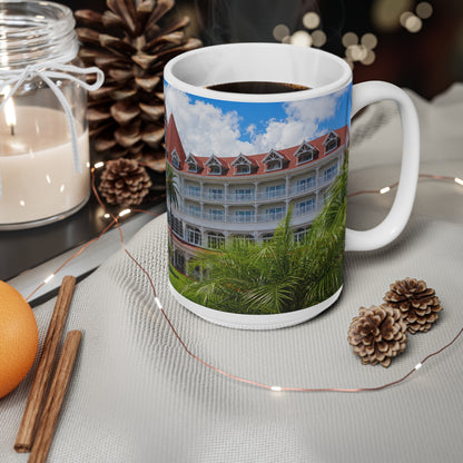WDW Grand Floridian Hotel Photo Mug — Historic Seaside Villa Ceramic Coffee Cup (11oz, 15oz)