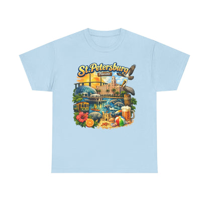 St. Petersburg Florida Retro Beach Scene T-Shirt