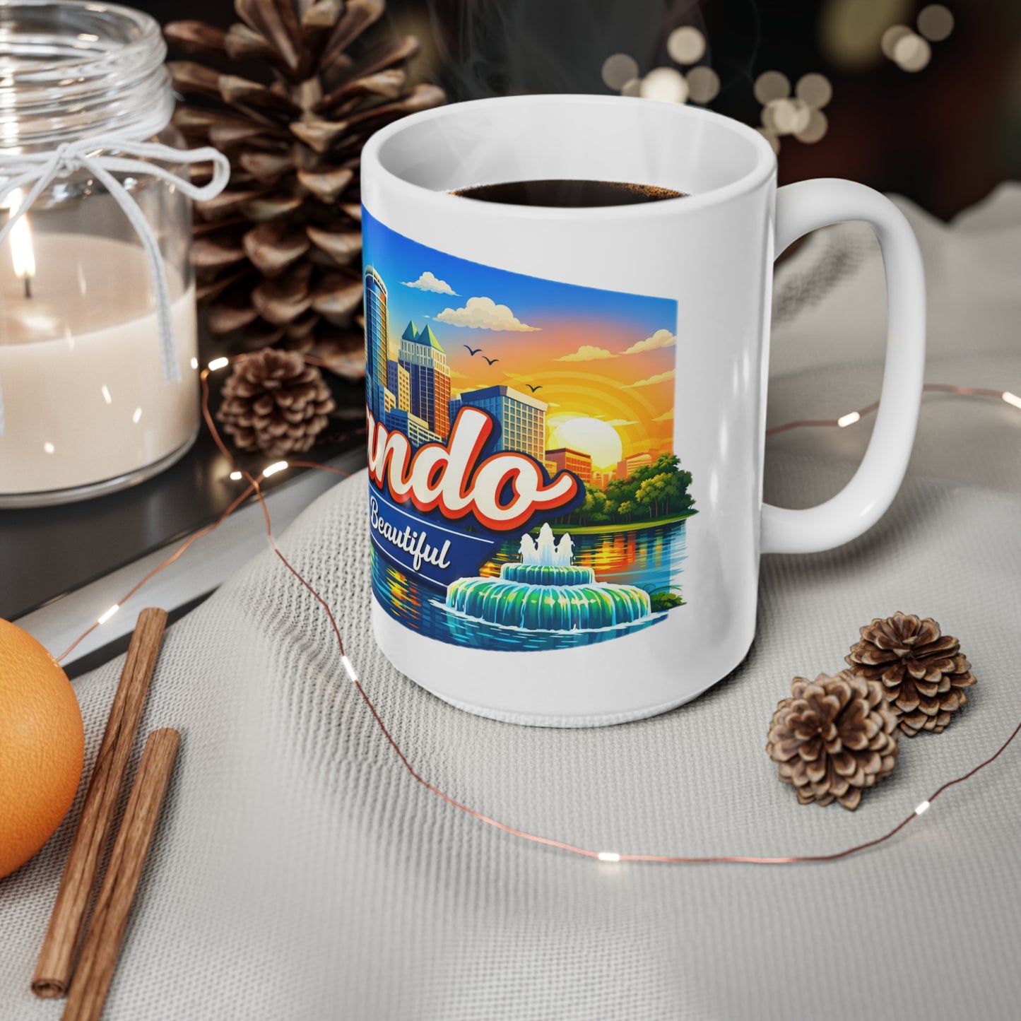 Orlando Ceramic Coffee Mug — "Orlando The City Beautiful" 11oz & 15oz