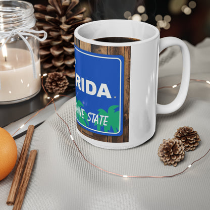 Florida 'Welcome to Florida - The Sunshine State' Ceramic Coffee Mug (11oz, 15oz)