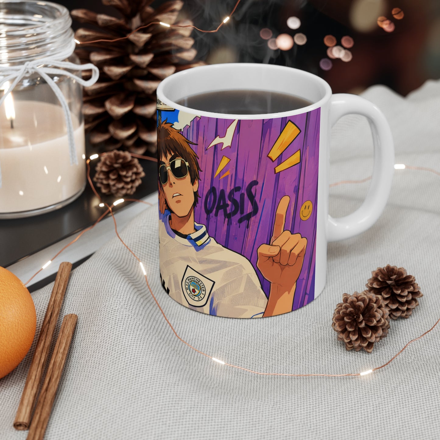 Oasis Noel & Liam Anime Ceramic Coffee Cup