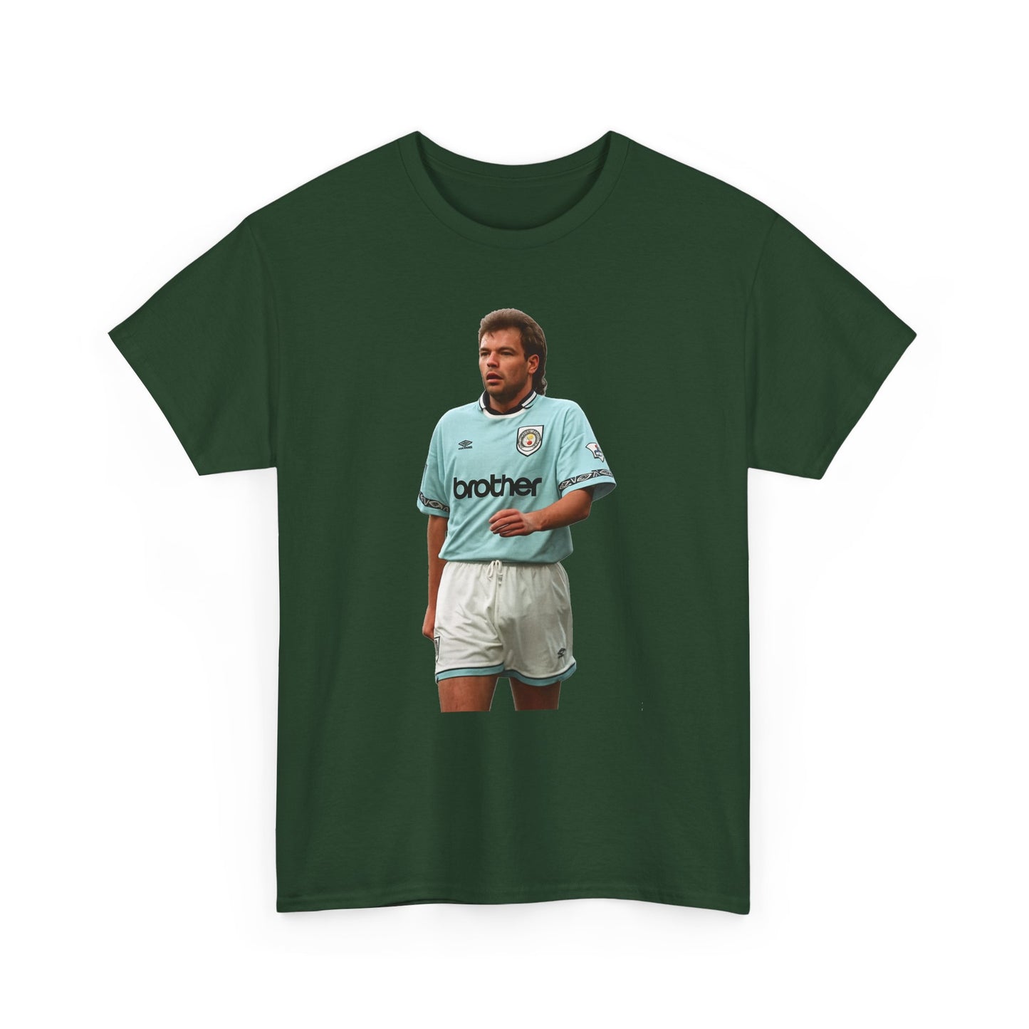 Uwe Rosler Manchester City Legend Graphic Tee - Retro Football Kit Print