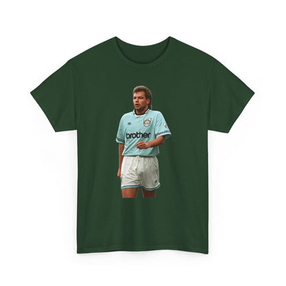 Uwe Rosler Manchester City Legend Graphic Tee - Retro Football Kit Print