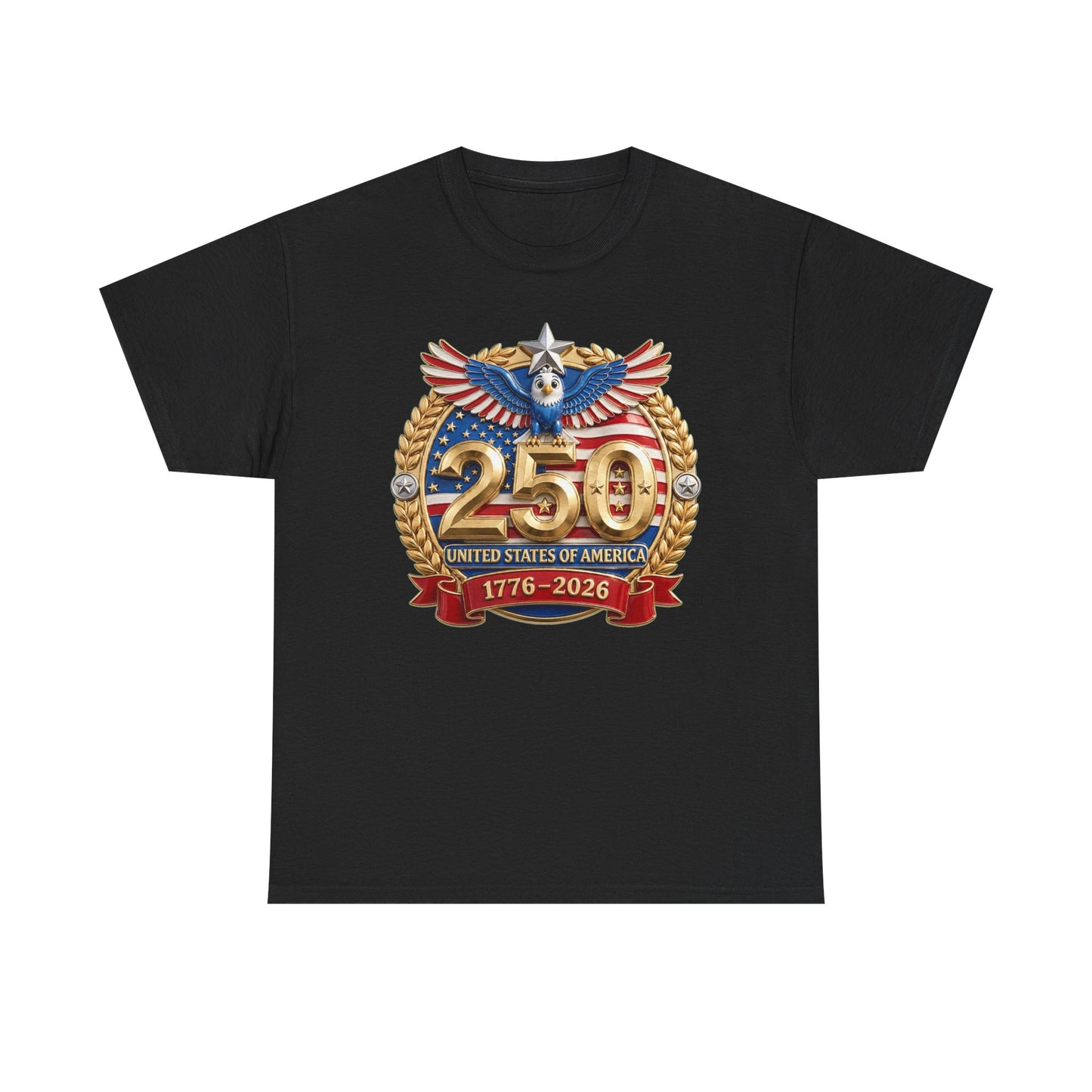 250th USA Anniversary T-Shirt – 1776–2026 Patriotic Eagle Emblem Tee