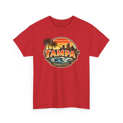 Tampa Retro Sunset T-Shirt – Vintage Palm Beach Skyline Tee