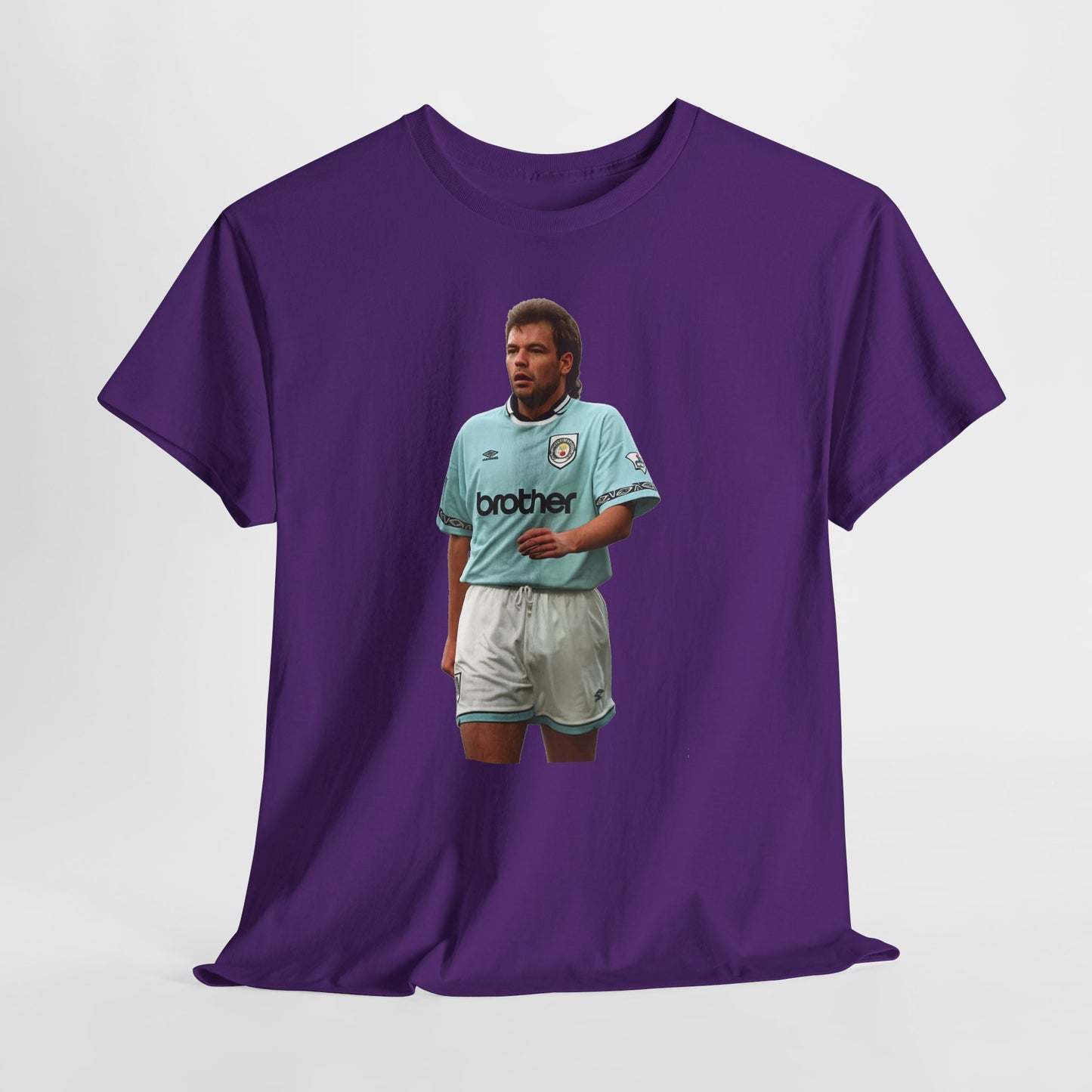 Uwe Rosler Manchester City Legend Graphic Tee - Retro Football Kit Print
